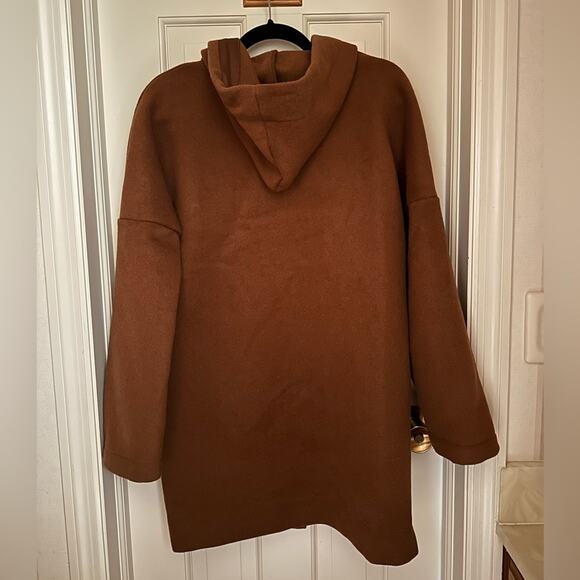 Only Child Sonora Hooded Wool Coat in Umber - Picture 4 of 7